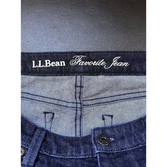 LL Bean Jeans Women's 10P Dark Blue Favorite Fit Mid-Rise Straight Leg Preppy - Picture 5 of 11